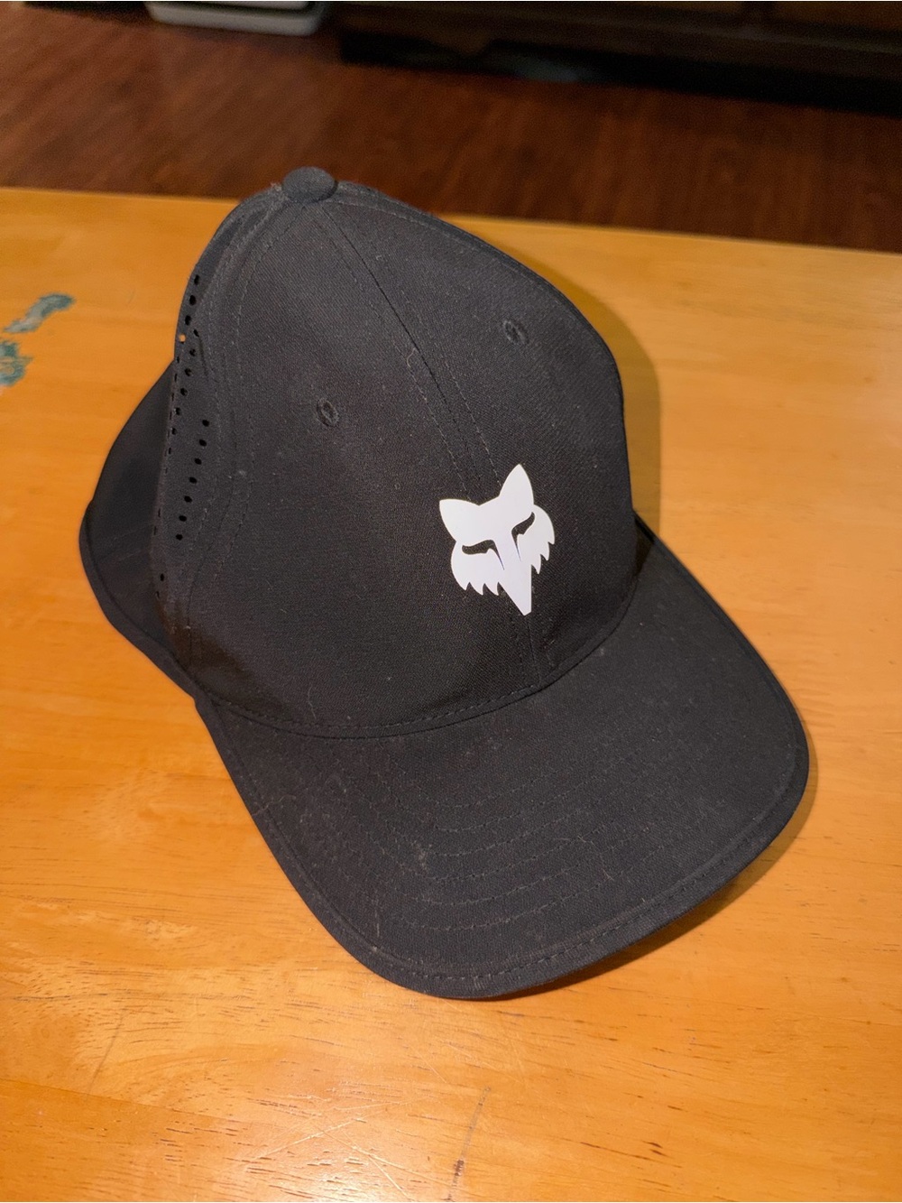 Fox Racing Breathable Running Black Hat with built-in sweat cloth